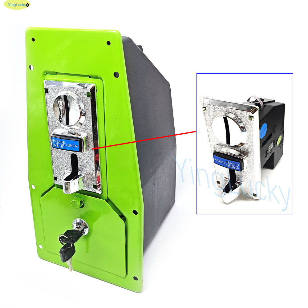 Arcade Game Vending Machine - Arcade-Spielautomaten-Münzaufbewahrungsbox mit 616 Multi-Münz-Akzeptoren und Schloss,