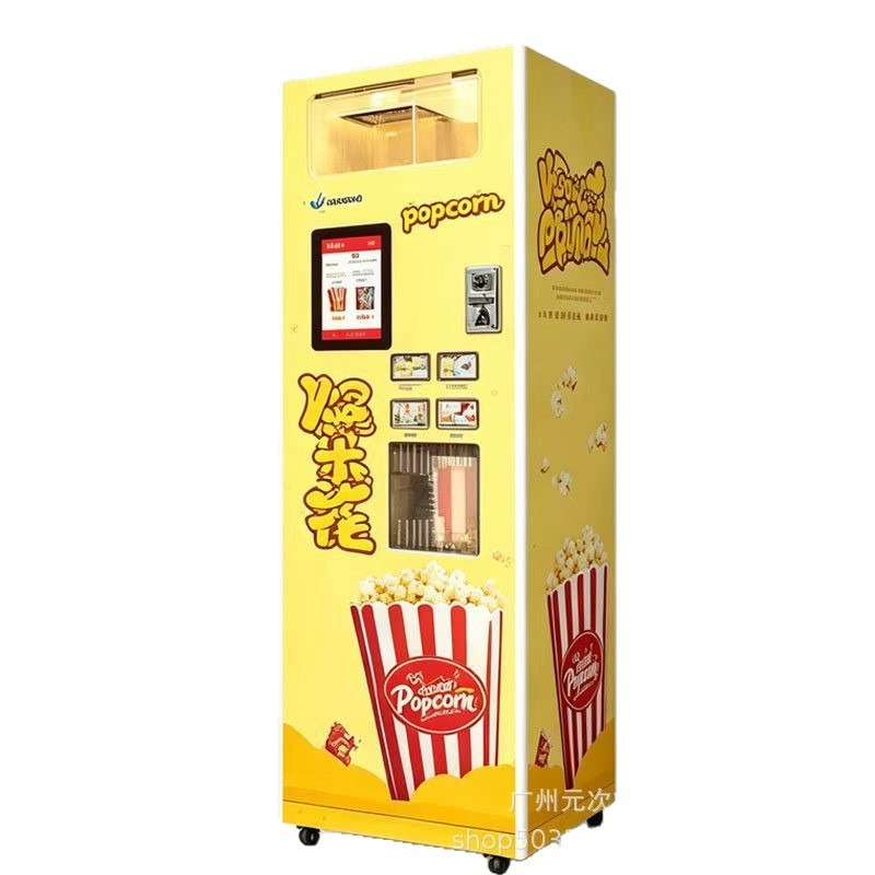 Popcorn Vending Machine - Automatischer Popcorn-Verkaufsautomat, Kommerzieller Snack-Spender, Frisch Gepopptes