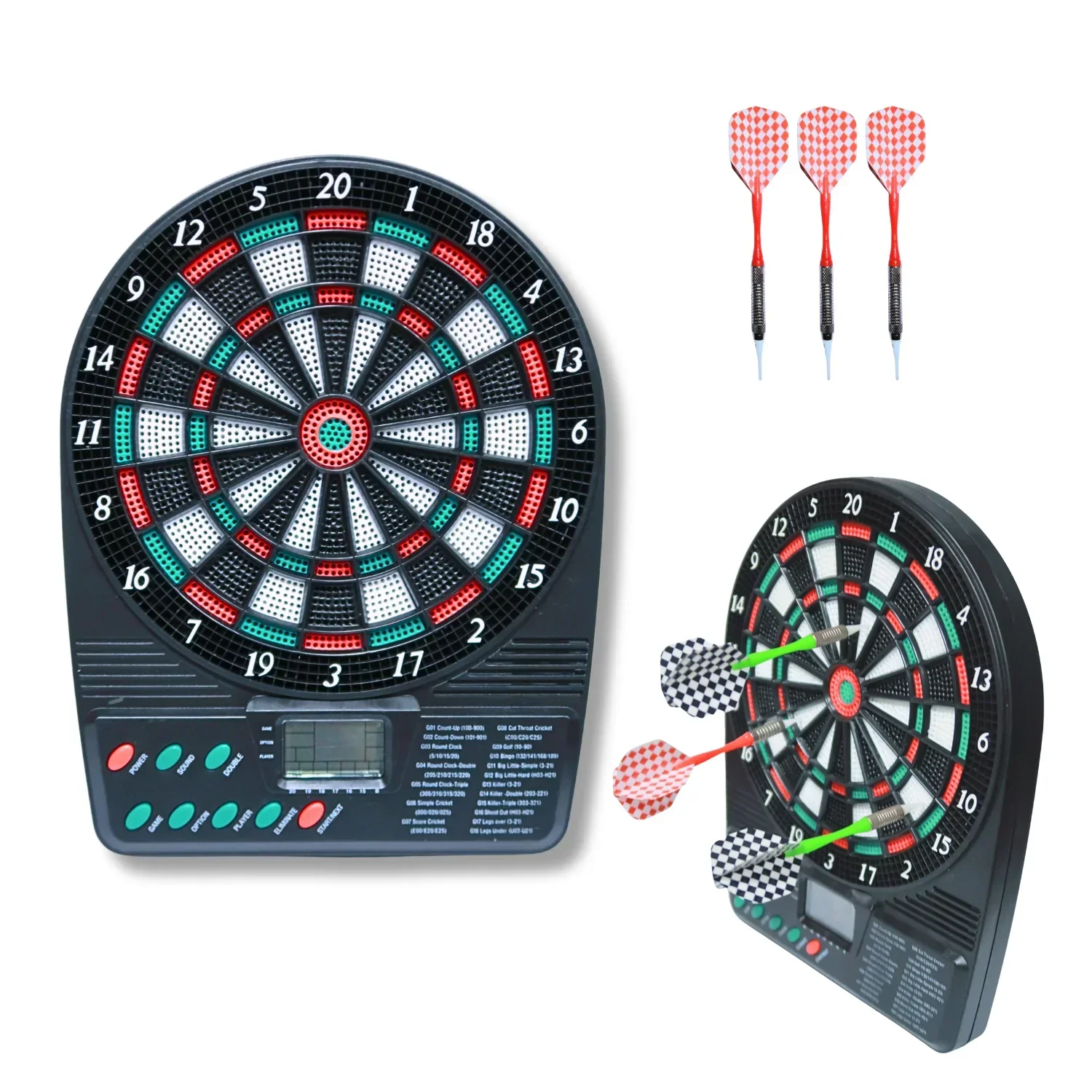 Electronic Dartboard Cabinet - Tragbare Elektronische Dartscheibe - Wandmontage &