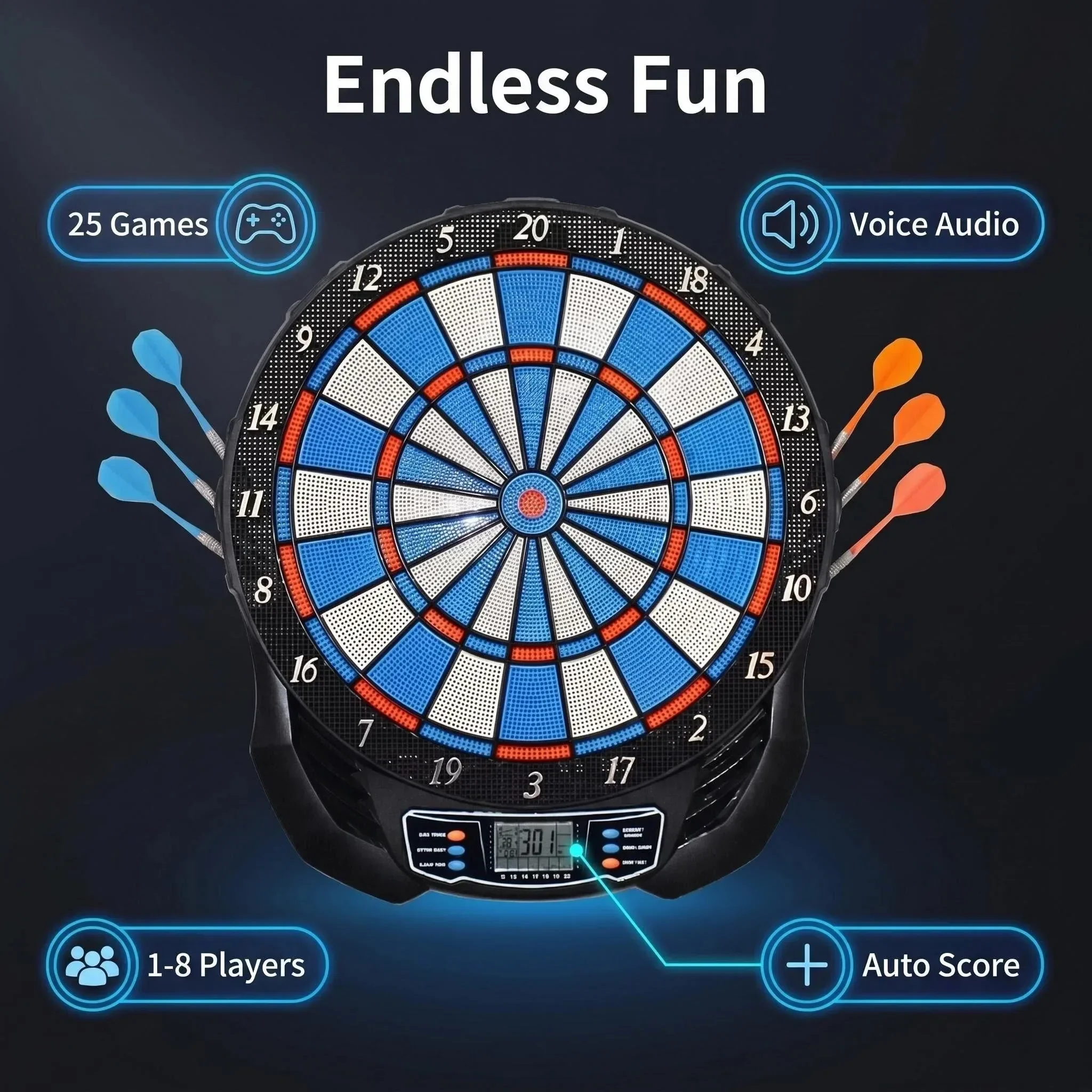 DartVibe Fortschrittliche Elek – Electronic Dartboard Cabinet Bewertung und Preis
