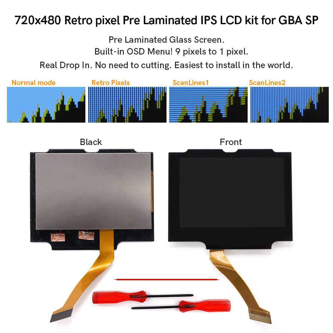Für GBA SP V5 720x480 Retro Pi – Lcd Screen Arcade Bewertung und Preis