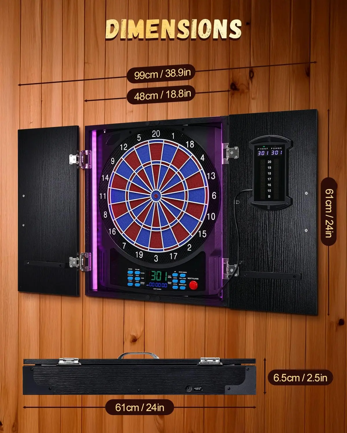 Elektronische Dartscheibe, Ele – Electronic Dartboard Cabinet Bewertung und Preis